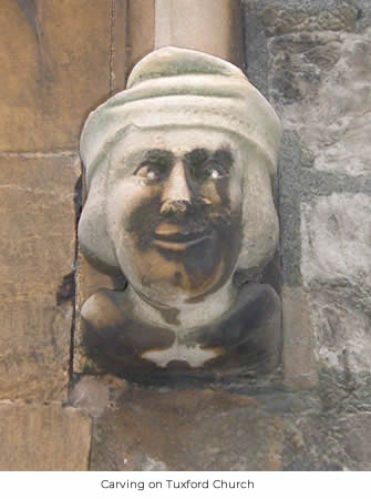 Carving on Tuxford Church